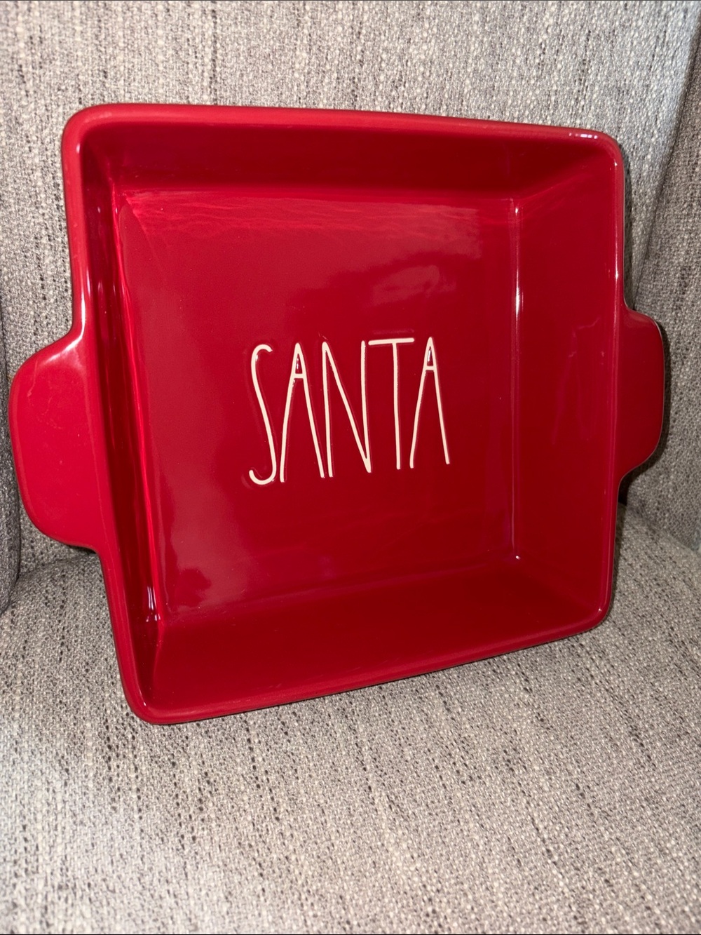 Rae Dunn SANTA casserole dish